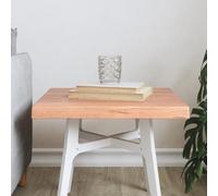 Tonture Plateau de table en chêne massif 40 x 40 x (2-4) cm avec bord d'arbre, surface laquée, plateau de rechange pour bureau, plan de travail, meubles à faire soi-même, accessoire stable pour bureau