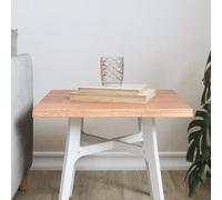 Tonture Plateau de table en chêne massif 40 x 40 x 2 cm avec bord d'arbre, surface laquée, polyvalent pour bureau, cuisine, salon, bricolage, meuble de rechange, planche de travail et d'écriture