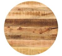 Tonture Plateau de table rond en bois de manguier massif brut Ø 90 x 3,8 cm, surface robuste pour bureau, cuisine, salon, salle à manger, comme plateau de rechange, accessoire de bricolage, table en