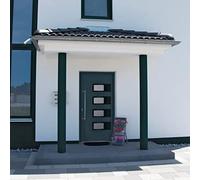 Tonture Porte d'entrée principale battante anthracite 100x210 cm en aluminium et PVC avec vitrage isolant, serrure blindée 5 points, charnières réglables et isolation thermique phonique