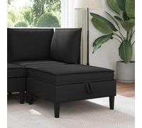 Tonture Pouf canapé avec Rangement en Velours Noir 70 x 70 x 40 cm Coussin Confortable Coffre Pratique pour Salon séjour Chambre Bureau Moderne Design Ergonomique
