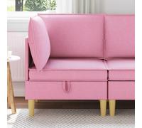 Tonture Pouf de Rangement en Tissu avec Coffre intégré, canapé modulable et siège Confortable pour Salon Moderne, Banquette avec Coussin rembourré, Design scandinave et Espace de Rangement Pratique