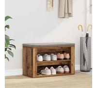 Tonture Rack à Chaussures en Bois d'ingénierie 75 x 35 x 45 cm, Meuble Range-Chaussures avec Banquette, étagère casier pour entrée, Salon, et Rangement modulable