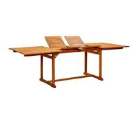 Tonture Table à dîner de Jardin en Bois d'acacia Massif Extensible 160-240x100x75 cm pour terrasse Balcon Patio avec Finition à l'huile Durable et mobilier extérieur Polyvalent Repas Convivial