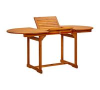 Tonture Table à dîner de Jardin Extensible en Bois d'acacia Massif 120-170x80x75 cm pour terrasse Balcon Patio avec Finition à l'huile Durable et Facile à Nettoyer
