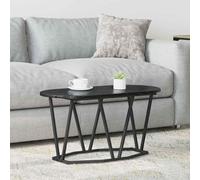 Tonture Table Basse chêne Noir Design Industriel 80 x 40 x 40,5 cm avec Pieds Noirs, Meuble Salon Moderne, Console Rangement Pratique pour séjour et Chambre