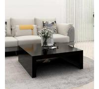 Tonture Table basse noire 100 x 100 x 35 cm en bois - Table de salon carrée au design moderne - Table d'appoint robuste pour des espaces de vie élégants - Meubles durables