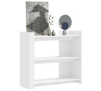 Tonture Table Console Blanc en Bois d’ingénierie 100x35x90 cm avec étagères, Rangement Pratique, Meuble Support pour Salon, Bureau, entrée, Chambre, desserte Multifonction