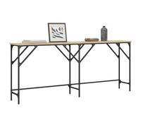 Tonture Table Console chêne Sonoma 180x29x75 cm Bois d'ingénierie avec Cadre métal, Pieds réglables, Support Rangement pour Salon, entrée, Bureau, Meuble Bout canapé Stable