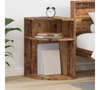 Tonture Table d'appoint en Bois Ancien 39,7 x 39,7 x 60 cm avec Rangement, Meuble Console Salon Bureau Chambre, Support étagère tiroir pour Organisateur, sellette Bout canapé, desserte Pratique