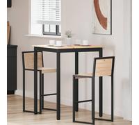 Tonture Table de bar naturel 110 x 55 x 105 cm, en pin massif, poutres en H, table haute moderne pour cuisine, salle à manger, appartement