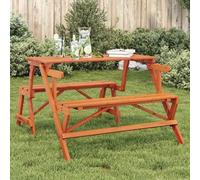 Tonture Table de Pique-Nique Convertible 2 en 1 en Bois Massif de Sapin avec bancs intégrés pour Jardin terrasse Balcon Patio, mobilier extérieur Stable et résistant aux intempéries