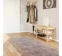 Tonture Tapis de Couloir Marsa Gris 100 x 350 cm en Polyester et PVC antidérapant, Lavable, Absorbant Les bruits, idéal pour Salon, Chambre, entrée, intérieur Moderne, Design élégant