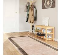 Tonture Tapis de Couloir Marsa Noir 80 x 350 cm en Polyester et PVC, antidérapant, Lavable, Absorbant Les bruits, Design Moderne pour Salon, Chambre, entrée ou Bureau