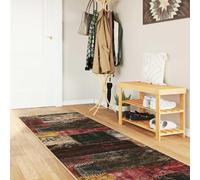 Tonture Tapis de Couloir Moderne Multicolore 100 x 400 cm en Polyester et PVC antidérapant, Absorbant Les bruits, Lavable en Machine, pour Salon, Chambre, entrée ou Bureau
