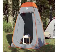 Tonture Tente d'intimité escamotable Gris et Orange Pop-up 120x120x185 cm avec Double Toit et Sac de Transport pour Camping randonnée Plein air