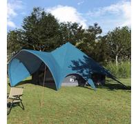 Tonture Tente Teepee Personnes Bleu et Gris en Polyester 185T x x avec Ventilation et Crochet Lampe pour Camping randonnée Plein air