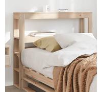 Tonture Tête de lit avec étagères de 75 cm en pin massif non traité, autoportante, peu encombrante pour chambre à coucher, meubles