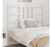 Tonture Tête de lit blanche 106 x 4 x 100 cm en pin massif, élégante tête de lit pour chambre à coucher, accessoire de cadre de lit en bois solide, meuble de lit robuste