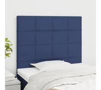 Tonture Tête de lit bleue 100 x 5 x 118/128 cm, en tissu, hauteur réglable, tête de lit robuste en tissu polyester, bois de mélèze massif, rembourrage en mousse, pour chambre à coucher et lit