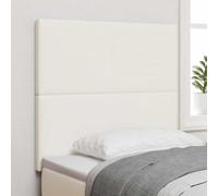 Tonture Tête de lit LED Crème 100 cm Tissu en Velours côtelé avec Bande RGB, Support Stable en Bois d'ingénierie et pin Massif, réglable en Hauteur pour Chambre Moderne, décoration Cosy