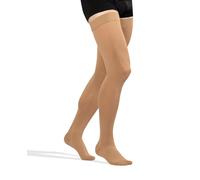 TONUS ELAST Bas de Contention, 23-32 mmHg avec Bande en Silicone, Bout Fermé, Classe II / CCL 2, Bas de Compression avec Embout pour Femmes & Hommes (M, 158-170 cm, Beige)