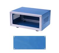 TONXX Boîte de jonction DIY, boîtier en métal Bleu, Projet électronique pour boîtier, boîte électrique rectangulaire étanche (6,7x5,1x3,1 Pouces)