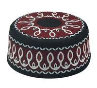 TONXX Bonnet Islamique brodé pour Adultes, Chapeau Plat Unisexe, Chapeau de prière en Plein air, Chapeau Traditionnel décontracté pour Les Occasions culturelles