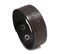 TONXX Bracelet Large rétro à Motif gaufré Simple et novateur, Bijoux Tendance de Style européen et américain pour Hommes