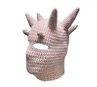 TONXX Cagoule en Corne drôle pour Femmes et Hommes, Masque Facial d'halloween pour Adultes, Bonnet, Chapeau Chaud Fait à la Main, Chapeau à Capuche pour fête