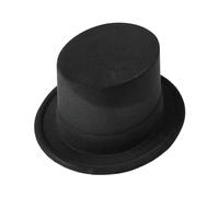 TONXX Haut-de-Forme en Rouleau pour Adultes, Panama Noir, Chapeau de Magicien, Fête d'Halloween, Costume de Jeu de Rôle, Couvre-Chef