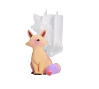 TONXX Moule à Bougie en Forme de Renard 3D, en Silicone, Animal, pour la Fabrication de Bougies, moules artisanaux en résine, aromathérapie, Moule à Savon, décorations de Maison