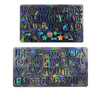 TONXX Moule Alphabet de coulée de résine holographique 2 pièces, Moule en Silicone de Lettre de Signe pour l'artisanat de résine époxy, Porte-clés, Bijoux de Boucles d'oreilles