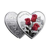 TONXX - pièce de Monnaie en métal en Forme de cœur, Souvenir de Collection, breloque Rose, Cadeau commémoratif de la Saint-Valentin
