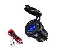 TONXX Prise de Chargeur de Voiture USB C 12V / 24V Prise USB C Double 45W PD Type C et 18W QC3.0 Port avec voltmètre LED