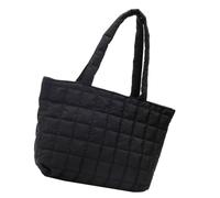 TONXX Sac à bandoulière matelassé pour femme de grande capacité, style coréen, sac à main simple, sac à provisions noir