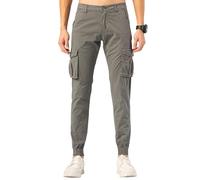 TONY BACKER Pantalon Décontracté Élastique Homme Pantalon Cargo Homme Pantalon en Coton Léger 6591, Gris - 2, 50 W