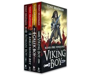 Tony Bradman Collection 4 Books Set (Viking Boy, Gr oy, Anglo-Saxon Boy & Roman Boy)