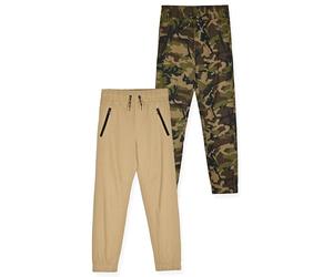 TONY HAWK Lot de 2 pantalons de jogging en sergé avec poches zippées pour enfants