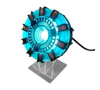 Tony MK1 Réacteur à Arc Modèle DIY Kit de Montage avec Lumière LED Bleue Câble d'alimentation USB et Support - Décoration de Bureau Maison Veilleuse Cadeau
