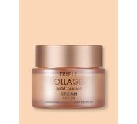 TONYMOLY Triple Collagen Total Tension Cream - Crème raffermissante de la peau, anti-rides, éclaircissante au collagène pour le visage avec niacinamide, Vit C - Soin du visage coréen pour tous les