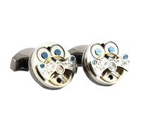 Tony & Paul - Boutons de manchette - mécanisme de montre Lausane - Gris platine et argenté - Homme