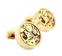 Tony & Paul - Boutons de manchette - mécanisme de montre Onex - Jaune doré - Homme