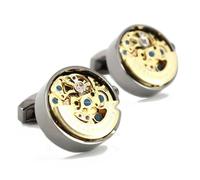 Tony & Paul - Boutons de manchette - mécanisme de montre Thônex - Gris platine - Homme