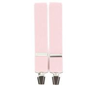 Tony & Paul. Bretelle. 4 clips, Viscose. Rose Anglais - Uni - FABRIQUE EN ITALIE.