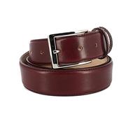 Tony & Paul. Ceinture classiques. Roma, Cuir. Rouge Bordeaux. Uni. FABRIQUE EN ITALIE. L 95-110