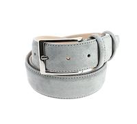 Tony & Paul. Ceinture en daim. ALASKA, Cuir. Gris souris - Uni - FABRIQUE EN ITALIE. S 85-100