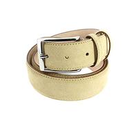 Tony & Paul. Ceinture en daim. ALASKA, Cuir. Marron sable - Uni - FABRIQUE EN ITALIE. M 90-105