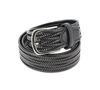 Tony & Paul. Ceinture tressée. Tressia, Cuir. Noir - Uni - FABRIQUE EN ITALIE. L 95-110