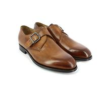 Tony & Paul. Chaussures Boucle. Heritage, Cuir. Cuir Marron Cognac patiné - Uni - Fabrique en Italie.